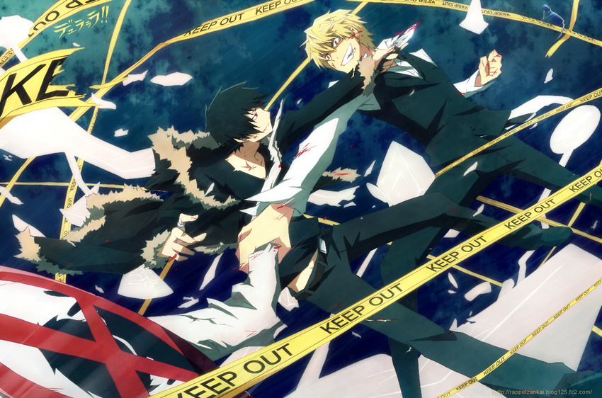 blood durarara!! heiwajima_shizuo male orihara_izaya