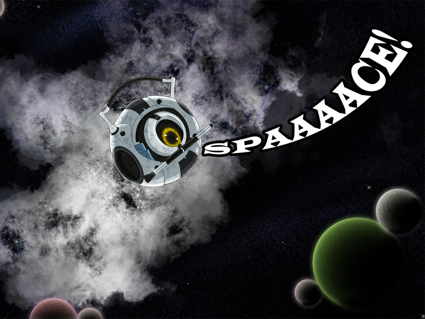 damaged927 no_humans personality_core planet portal portal_2 space valve wallpaper