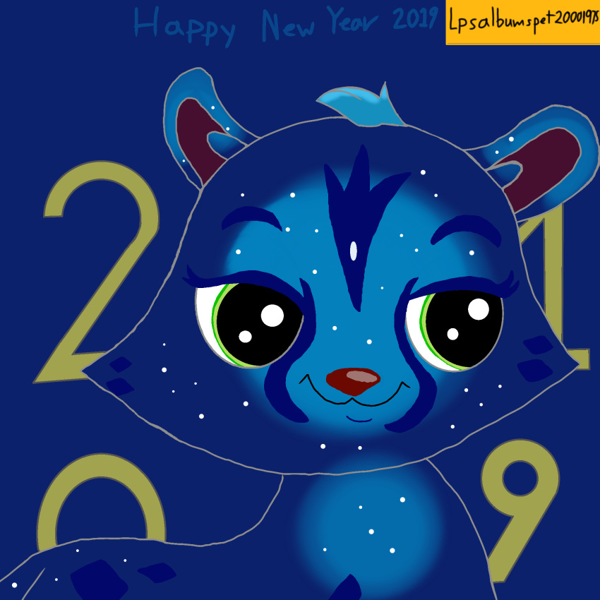 2019 cheetah feline female fur green_eyes hair holidays littlest_pet_shop_a_world_of_our_own looking_at_viewer mammal new_year smile solo young