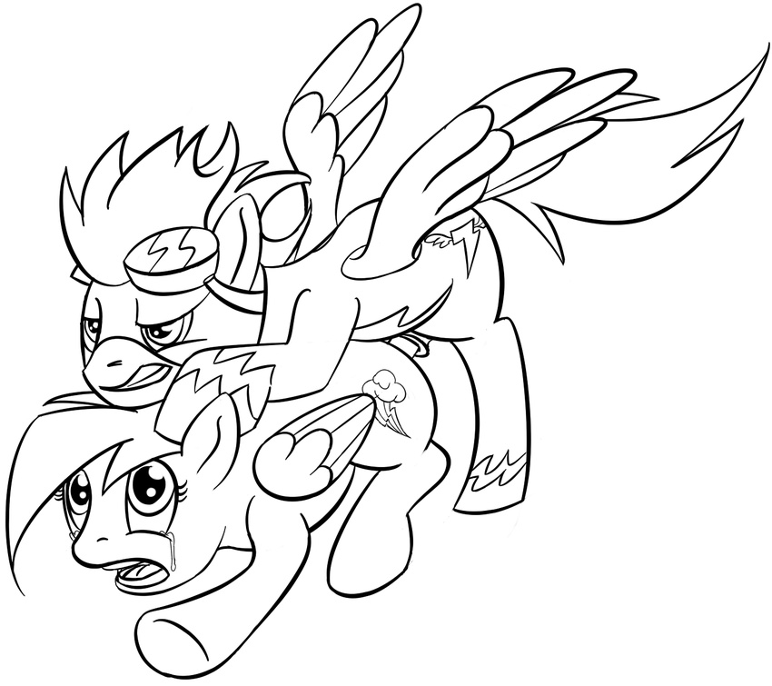 animal_genitalia crying doggystyle equine female feral forced friendship_is_magic from_behind hasbro horsecock kloudmutt male mammal monochrome my_little_pony open_mouth pegasus penis rainbow_dash_(mlp) rape rape_face sex soarin_(mlp) straight tears wings wonderbolts_(mlp)