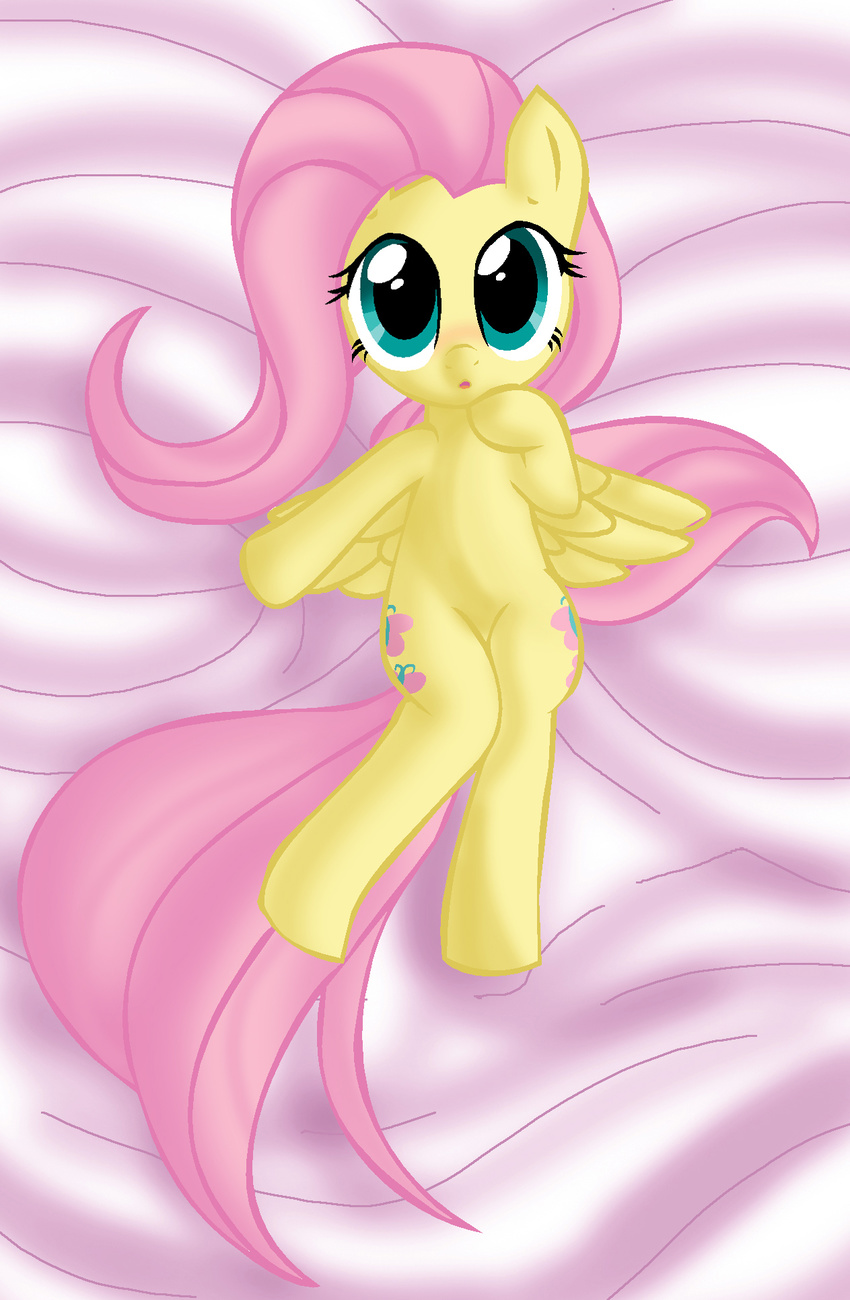equine female fluttershy_(mlp) friendship_is_magic hair horse mammal my_little_pony pegasus pink_hair pony pyruvate solo wings