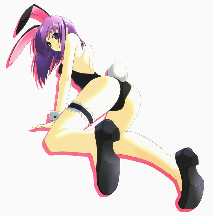 absurdres animal_ears ass bare_legs bunny_ears bunny_girl bunnysuit copyright_request highres leg_garter shoes solo source_request suzuhira_hiro tail