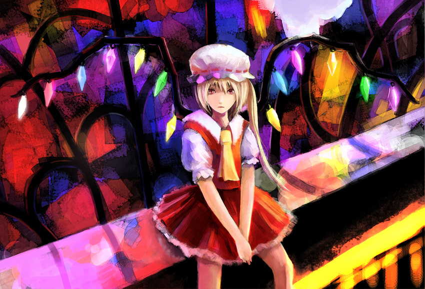 absurdres ascot flandre_scarlet highres hjistc red_eyes sitting solo touhou wings