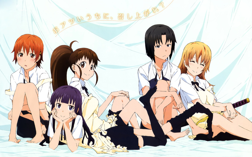 inami_mahiru shirafuji_kyoko taneshima_popura todoroki_yachiyo working!! yamada_aoi