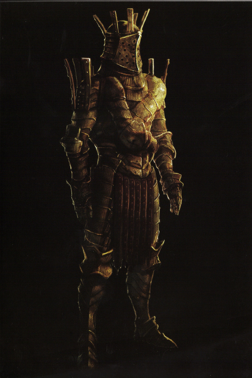 armor dark_souls full_armor helmet highres knight knight_lautrec_of_carim male_focus official_art scan solo souls_(from_software)