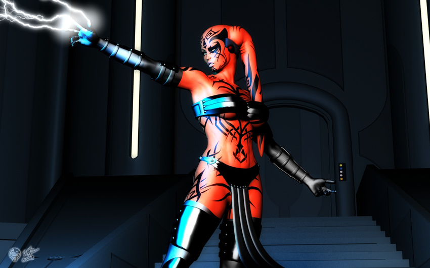 3d big_breasts breasts bustier clothed clothing darth_talon darthhell elbow_gloves female gloves legs not_furry red_skin sith sith_lord solo star_wars tattoo thigh_boots twi'lek twi'lek yellow_eyes