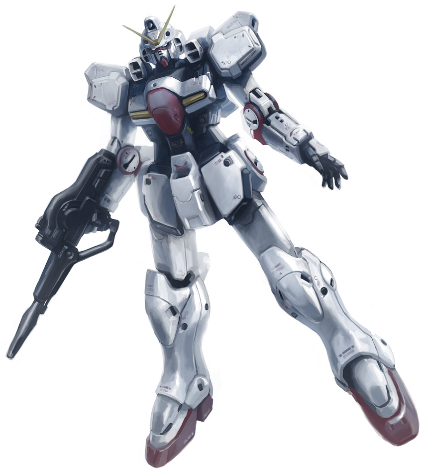 energy_gun gun gundam highres konta mecha no_humans realistic simple_background solo v_gundam victory_gundam weapon