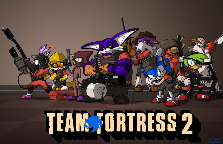 big_the_cat blaze_the_cat canine crossover demoman_(team_fortress_2) fang_the_sniper female fox heavy_(team_fortress_2) hedgehog hi_res knuckles_the_echidna male mammal medic_(team_fortress_2) miles_prower multiple_tails nack_the_weasel pyro_(team_fortress_2) robotnik scout_(team_fortress_2) sega soldier_(team_fortress_2) sonic_(series) sonic_the_hedgehog spy_(team_fortress_2) team_fortress_2 toughset