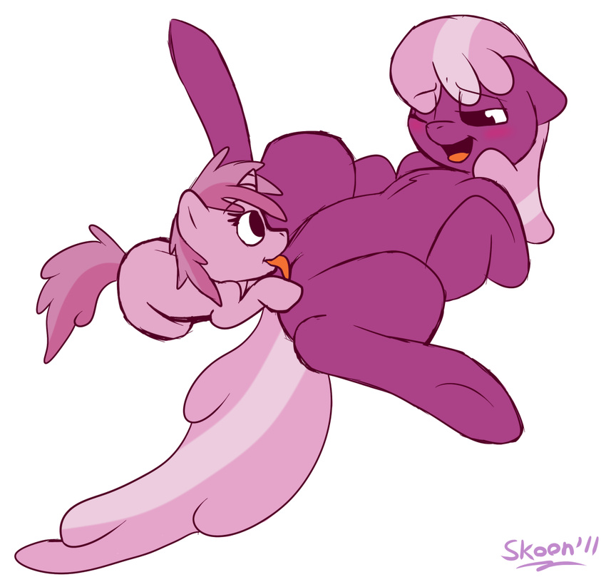 berry_pinch_(mlp) blush cheerilee_(mlp) cub cunnilingus equine female feral friendship_is_magic hair horn horse incest lesbian licking long_hair mammal my_little_pony oral oral_sex pink_hair plain_background pony purple_hair pussy sex skoon spread_legs spreading tail tongue tongue_out unicorn vaginal white_background young