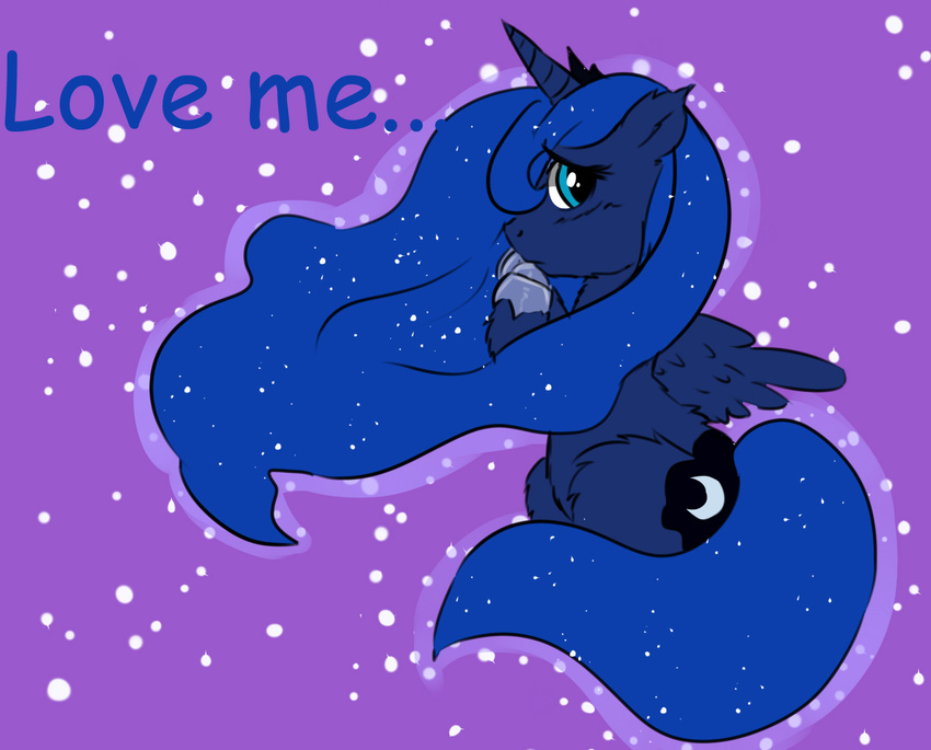 alicorn equine female feral friendship_is_magic hair horn long_hair mammal my_little_pony princess_luna_(mlp) solo tail winged_unicorn wings