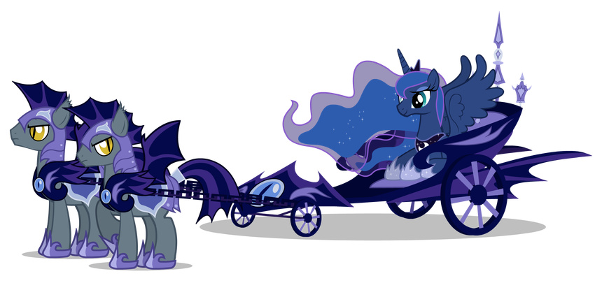 alicorn armor chariot crown equine female feral friendship_is_magic group hair horn horse long_hair male mammal mixermike622 my_little_pony pegacorn pegasi_guard_(mlp) pegasus plain_background pony princess_luna_(mlp) royal_guard_(mlp) tail transparent_background winged_unicorn wings