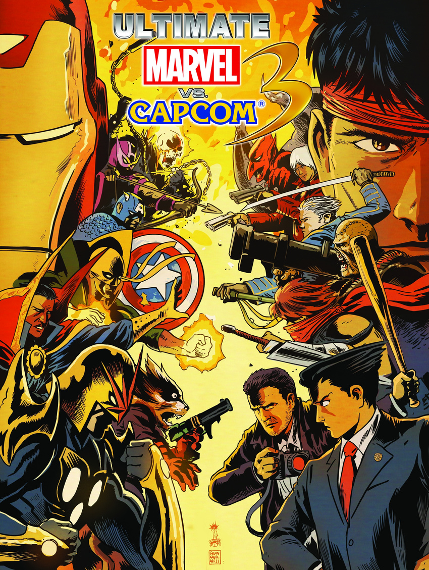 absurdres capcom captain_america clint_barton dante_(devil_may_cry) dead_rising devil_may_cry devil_may_cry_3 doctor_strange franceso_francavilla frank_west ghost_rider gyakuten_saiban hawkeye_(marvel) highres iron_fist_(marvel) iron_man makaimura male_focus marvel marvel_vs._capcom marvel_vs._capcom_3 multiple_boys naruhodou_ryuuichi nemesis nova_(marvel) official_art oldschool red_arremer resident_evil resident_evil_3 rocket_raccoon ryuu_(street_fighter) steve_rogers street_fighter strider_(video_game) strider_hiryuu tony_stark vergil