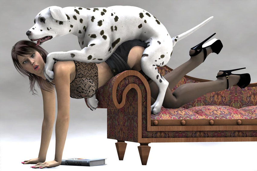 all_fours bestiality canine dalmatian derp dog doggystyle female feral from_behind human human_on_feral interspecies male mammal sex straight tail unknown_artist