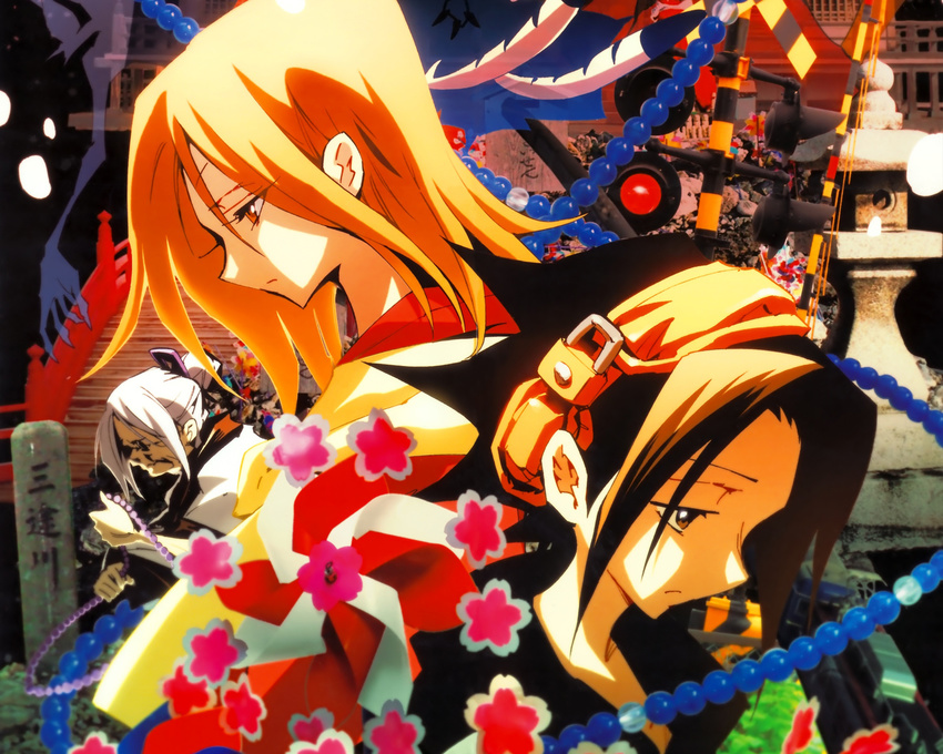 headphones kyoyama_anna shaman_king tagme yoh_asakura