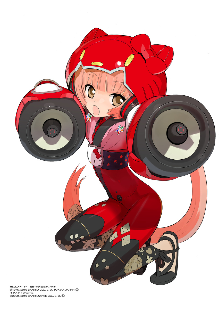 female hello_kitty nekomura_iroha official_art okama pink_hair solo speaker vocaloid