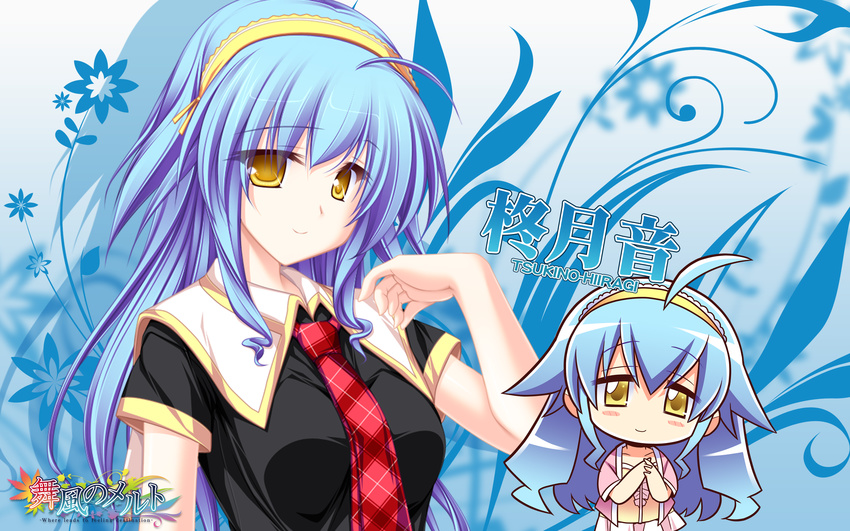 blue_hair hiiragi_tsukino komowata_haruka maikaze_no_melt suzukaze_no_melt tenmaso wallpaper