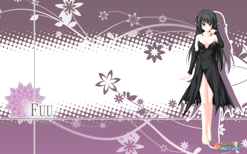 cleavage dress elf fuu_(maikaze_no_melt) maikaze_no_melt tenmaso wallpaper