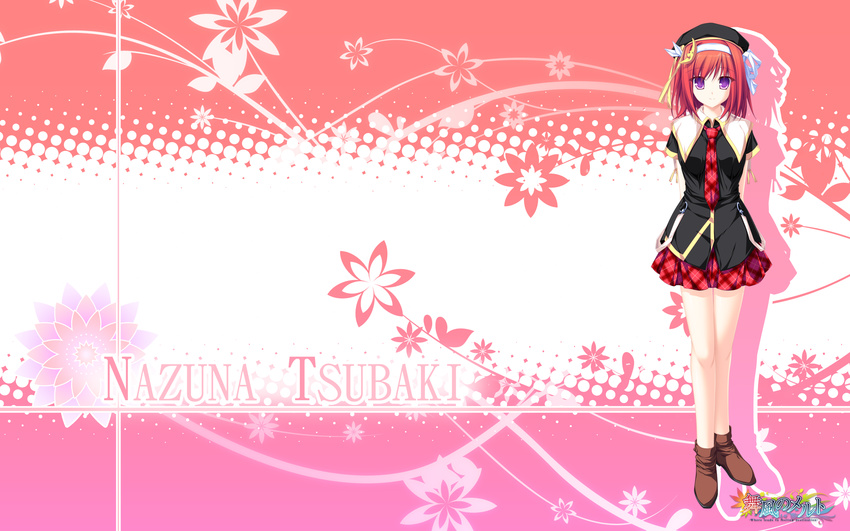 maikaze_no_melt red_hair school_uniform tenmaso tsubaki_nazuna wallpaper