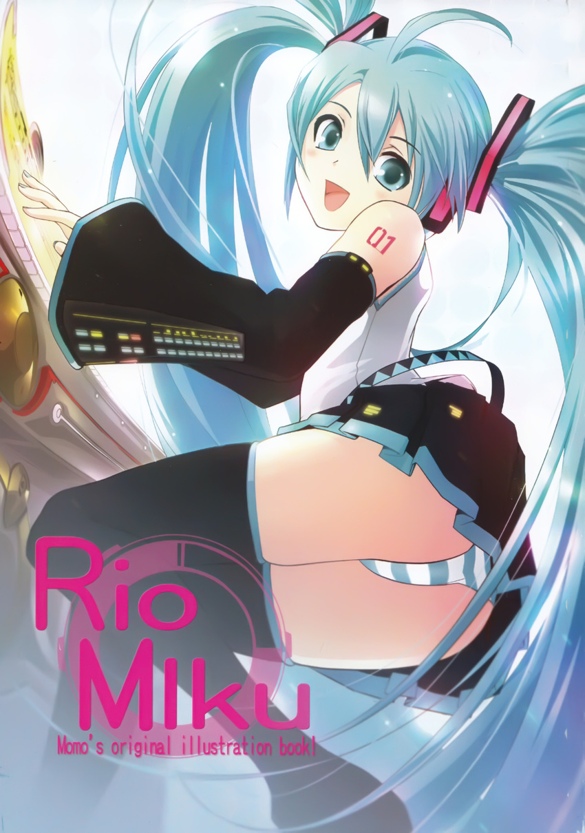 hatsune_miku momo_no_page momose_hisashi pantsu shimapan thighhighs vocaloid