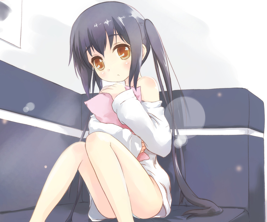 black_hair brown_eyes k-on! kakashi long_hair nakano_azusa twintails