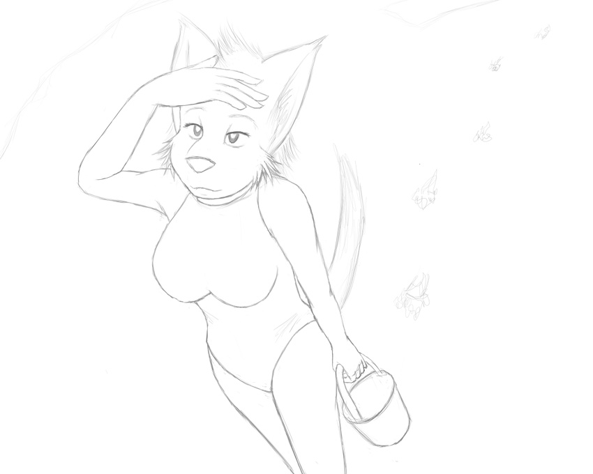 beach bucket feline female hindpaw mammal paws sand seaside swimsuit
