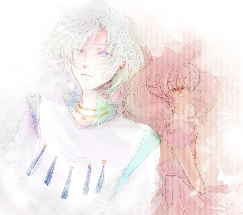 chibiusa dolcexxx helios pink_hair sailor_moon white_hair