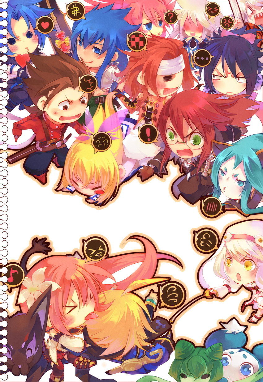 ... 6+boys 6+girls ? alice_(tales) aqua_(tales) aqua_eyes aqua_hair blonde_hair blue_eyes blue_hair blush brown_hair collet_brunel decus emil_castagnier everyone fujibayashi_shiina genius_sage glasses green_eyes headband heart highres lloyd_irving marta_lualdi mieu minatsume multiple_boys multiple_girls musical_note pink_hair presea_combatir red_eyes red_hair refill_sage regal_bryan richter_abend sharp_teeth solid_circle_eyes tales_of_(series) tales_of_symphonia tales_of_symphonia_knight_of_ratatosk tales_of_the_abyss teeth tenebrae wince wings yellow_eyes zelos_wilder