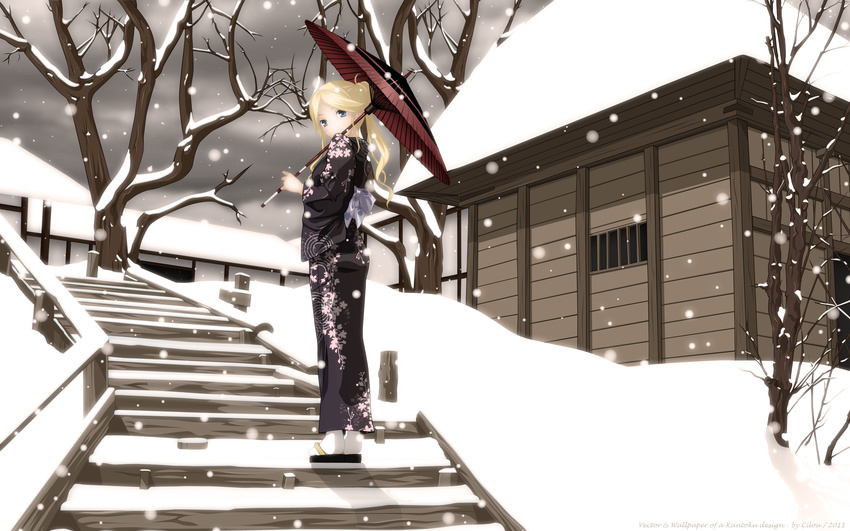 cilou japanese_clothes snow tagme yukata