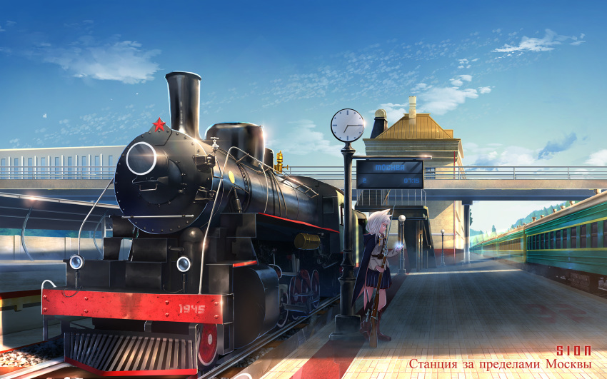 animal_ears sion005 tagme train wallpaper