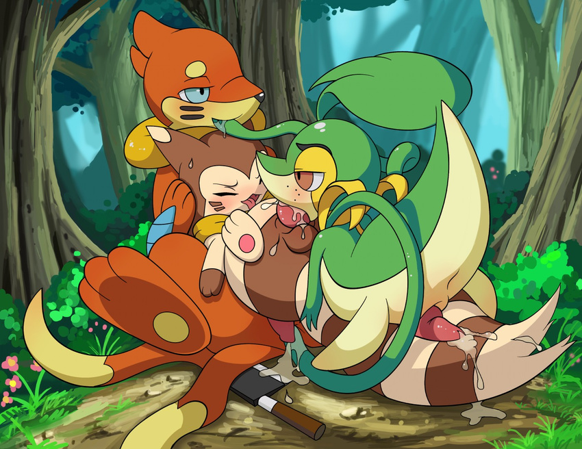 baginazard buizel furret pokemon snivy