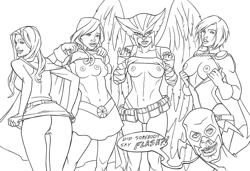 dc flash hawkgirl miss_martian power_girl robnix supergirl