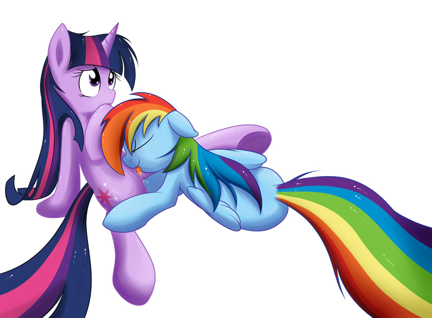 butt cutie_mark drooling equine eyes_closed female friendship_is_magic hair horn horse lesbian licking long_hair multi-colored_hair my_little_pony oral oral_sex pony purple_eyes purple_hair pussy pussy_juice rainbow_dash_(mlp) rainbow_hair saliva sex smitty_g spread_legs spreading tail tongue tongue_out twilight_sparkle_(mlp) wings