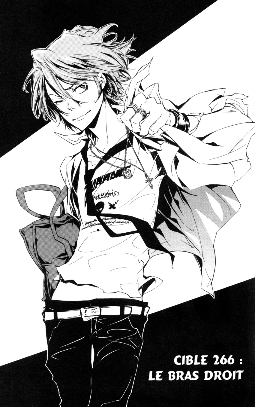 gokudera_hayato katekyo_hitman_reborn! male monochrome tagme