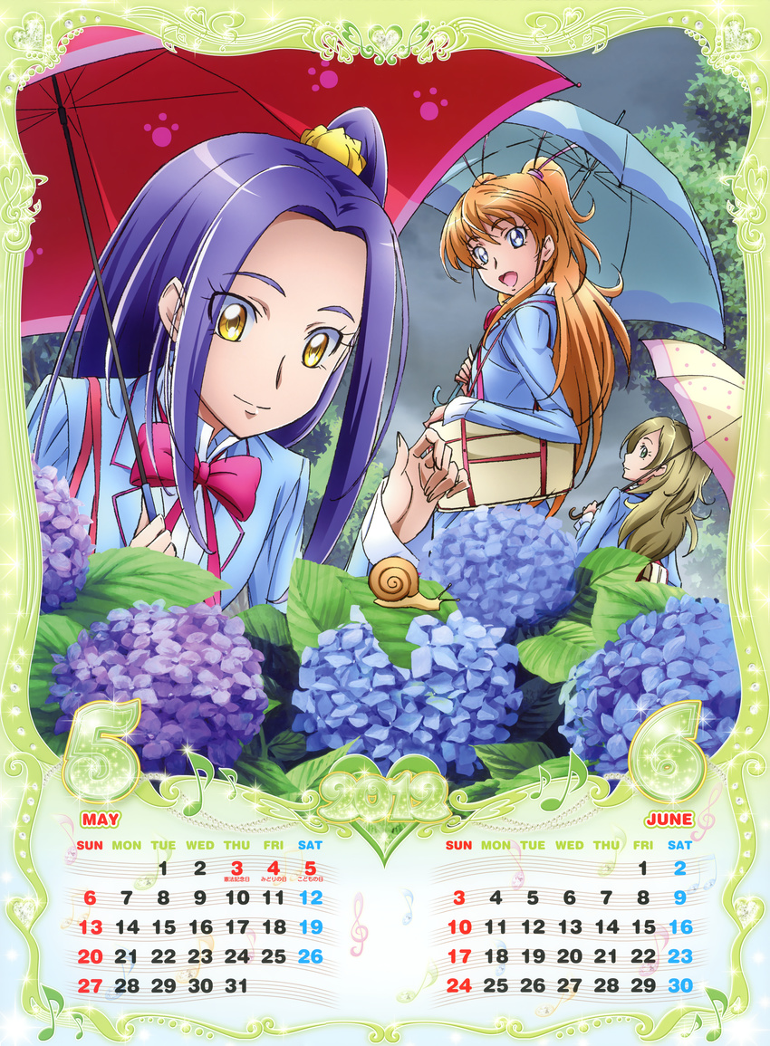 calendar houjou_hibiki minamino_kanade pretty_cure seifuku siren_(suite_precure) suite_pretty_cure takahashi_akira