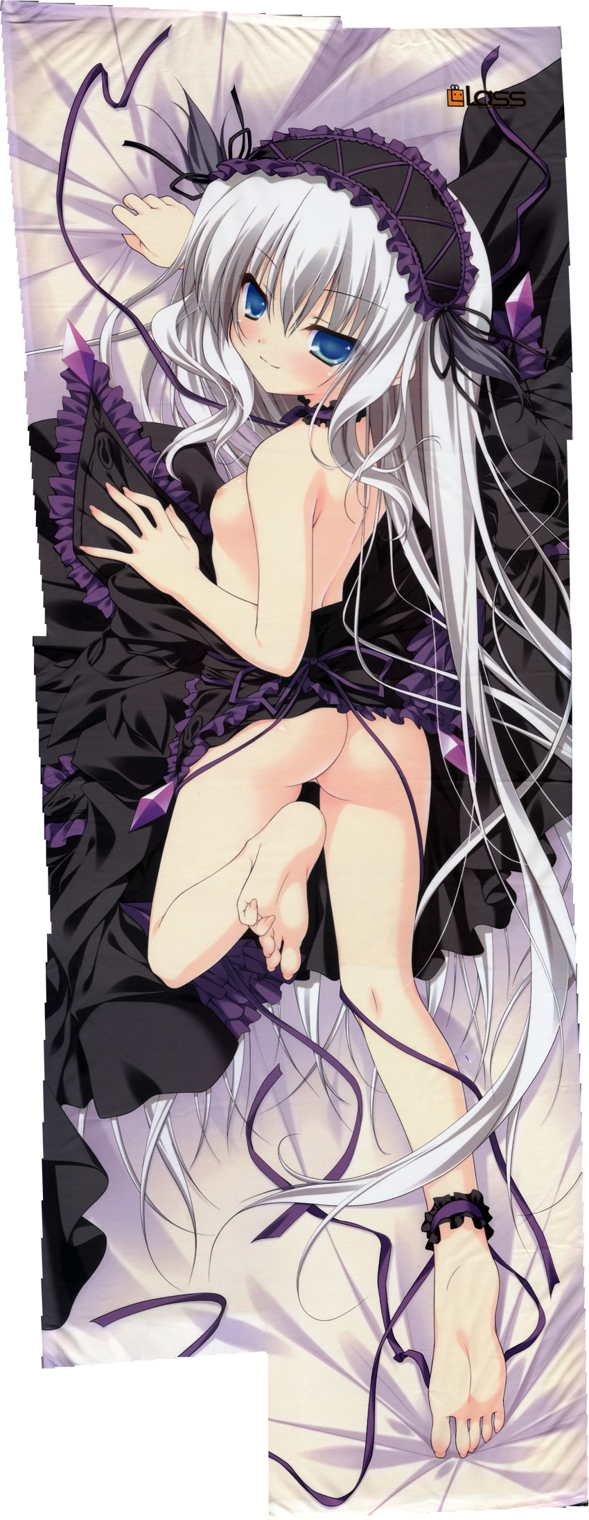 11eyes breasts chikotam dakimakura dress feet lisette_vertorre nipples nopan