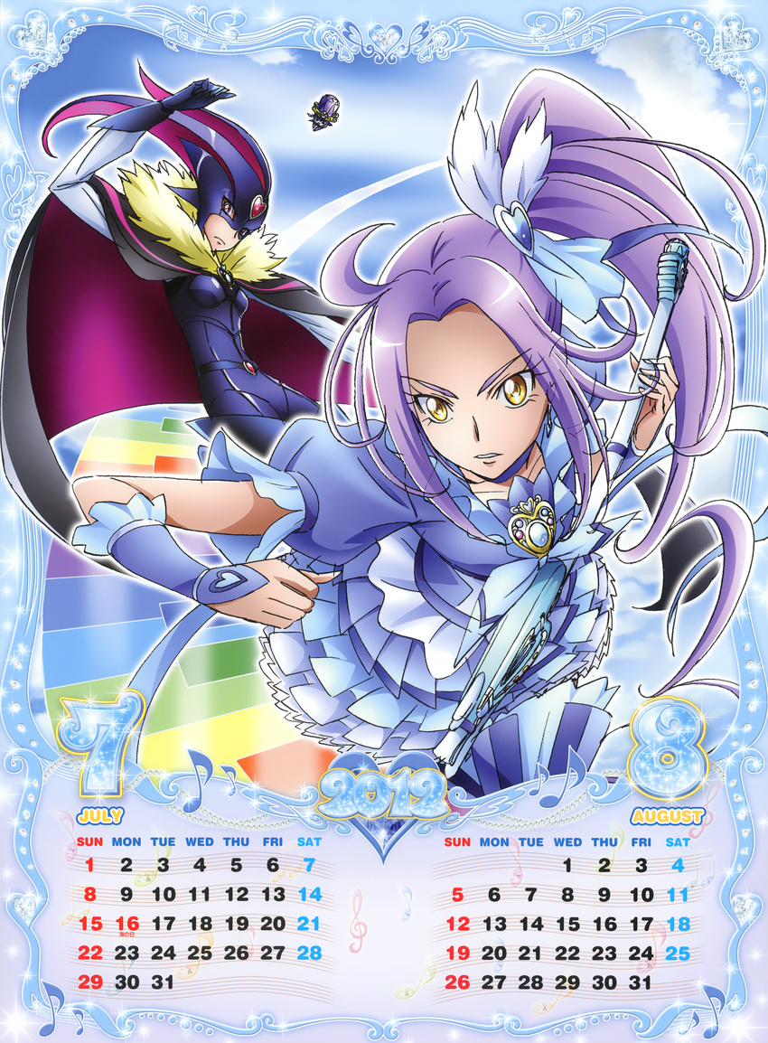 bodysuit calendar pretty_cure shirabe_ako siren_(suite_precure) suite_pretty_cure takahashi_akira