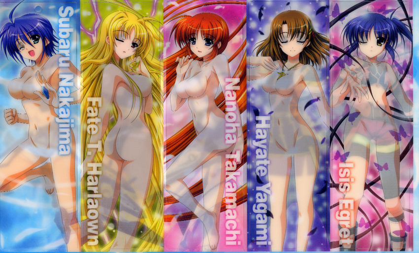 fate_testarossa isis_eaglet mahou_senki_lyrical_nanoha_force mahou_shoujo_lyrical_nanoha naked subaru_nakajima takamachi_nanoha yagami_hayate