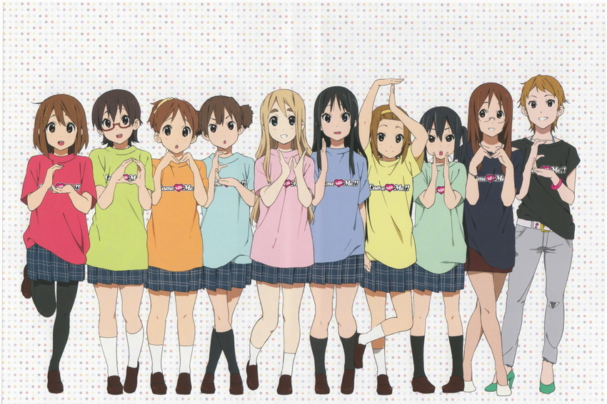 akiyama_mio hirasawa_ui hirasawa_yui horiguchi_yukiko k-on! kawaguchi_norimi kotobuki_tsumugi manabe_nodoka megane nakano_azusa screening suzuki_jun tainaka_ritsu yamanaka_sawako