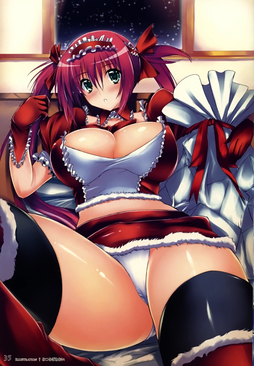 airi christmas erect_nipples mitsurugi_aoi pantsu queen's_blade thighhighs