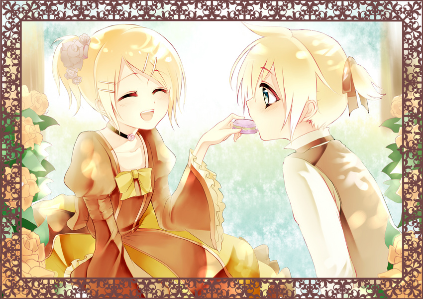 aku_no_meshitsukai_(vocaloid) kagamine_len kagamine_rin kara_hayashi vocaloid