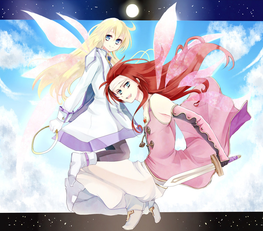 colette_brunel kara_hayashi pantyhose sword tales_of tales_of_symphonia wings zelos_wilder