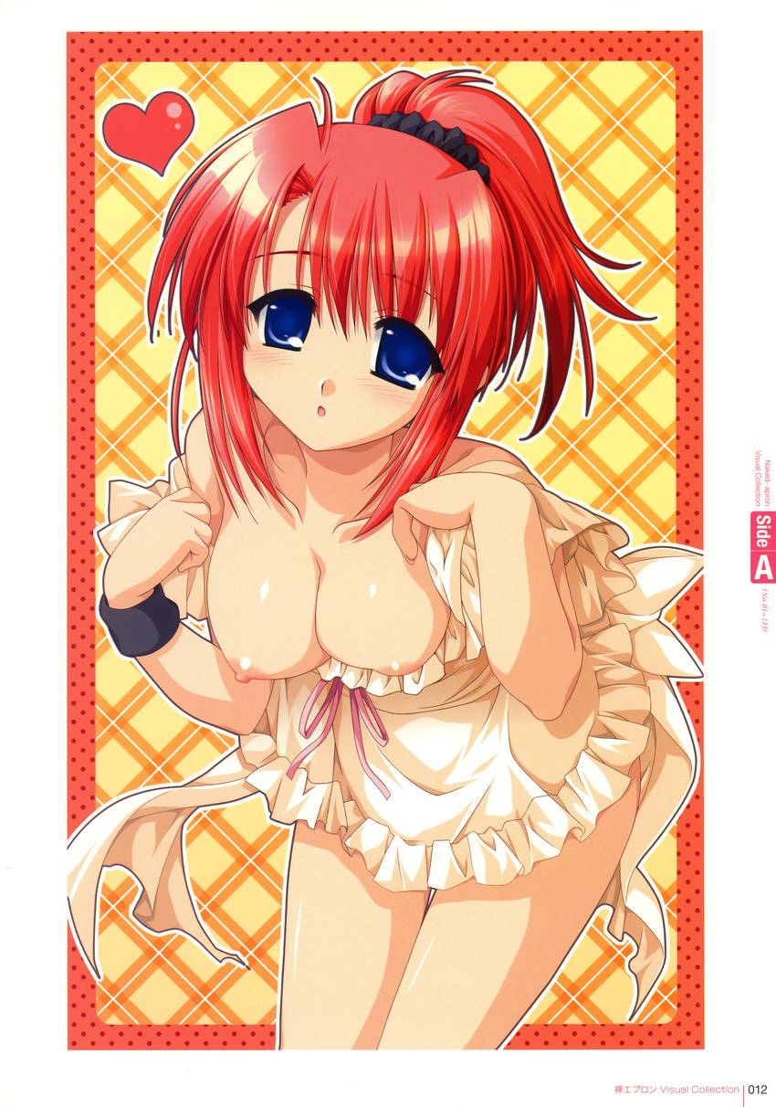 alpha areola breasts cleavage mitsuhiro_sachi naked_apron nipples sharin_no_kuni_himawari_no_shoujo