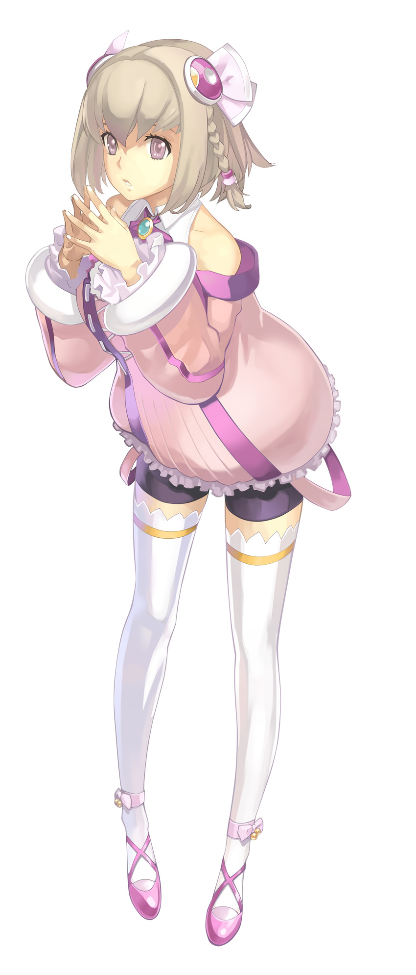 ar_tonelico ar_tonelico_3 bike_shorts saki_(ar_tonelico) thighhighs transparent_png vector_trace