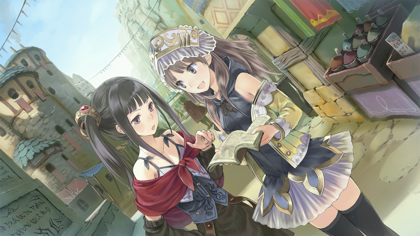 atelier atelier_rorona atelier_totori game_cg kishida_mel mimi_houllier_von_schwarzlang thighhighs totooria_helmold