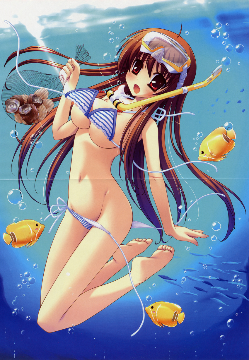areola bikini crease ichinose_yuuka inugahora_an swimsuits tsunagaru★bangle wardrobe_malfunction