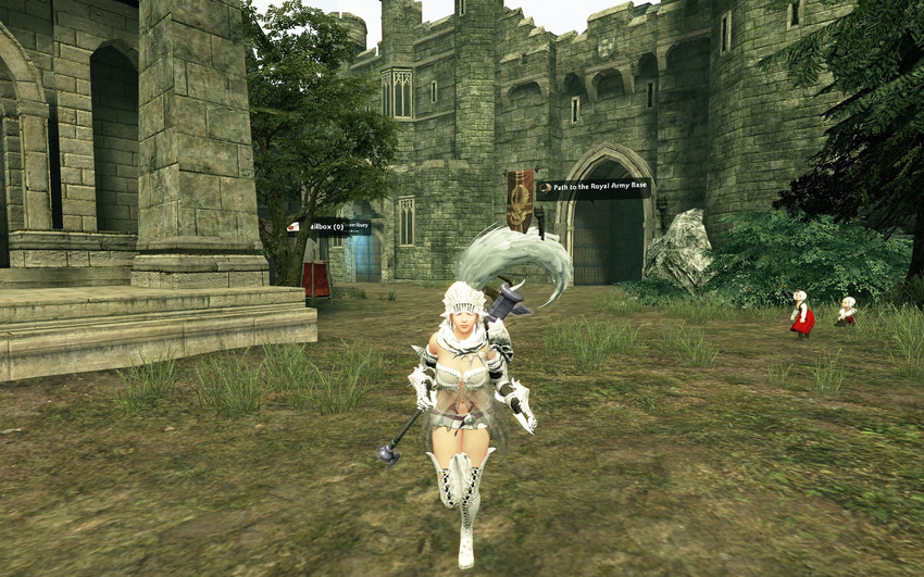 armor castle evie game mabinogi_heroes running screen_capture staff