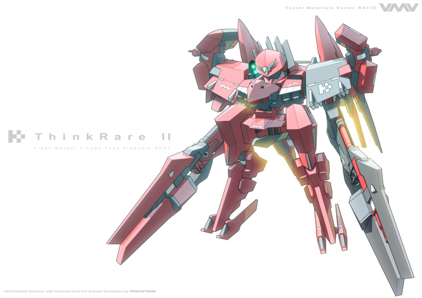 armored_core armored_core:_for_answer checkered dual_wield dual_wielding fanart from_software gun koahziinoukk machine_gun mecha solo weapon