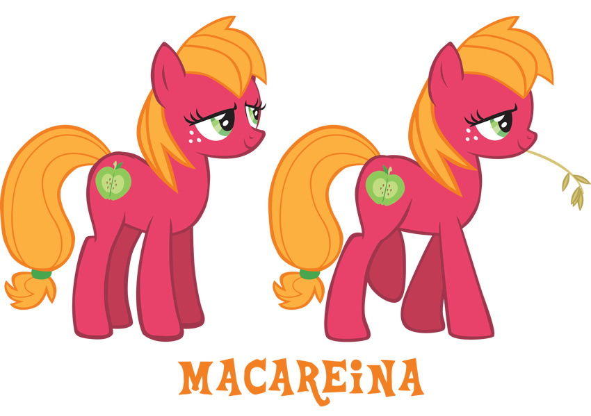 big_macintosh_(mlp) crossgender equine female feral friendship_is_magic horse humor mammal my_little_pony plain_background pony pun transparent_background trotsworth