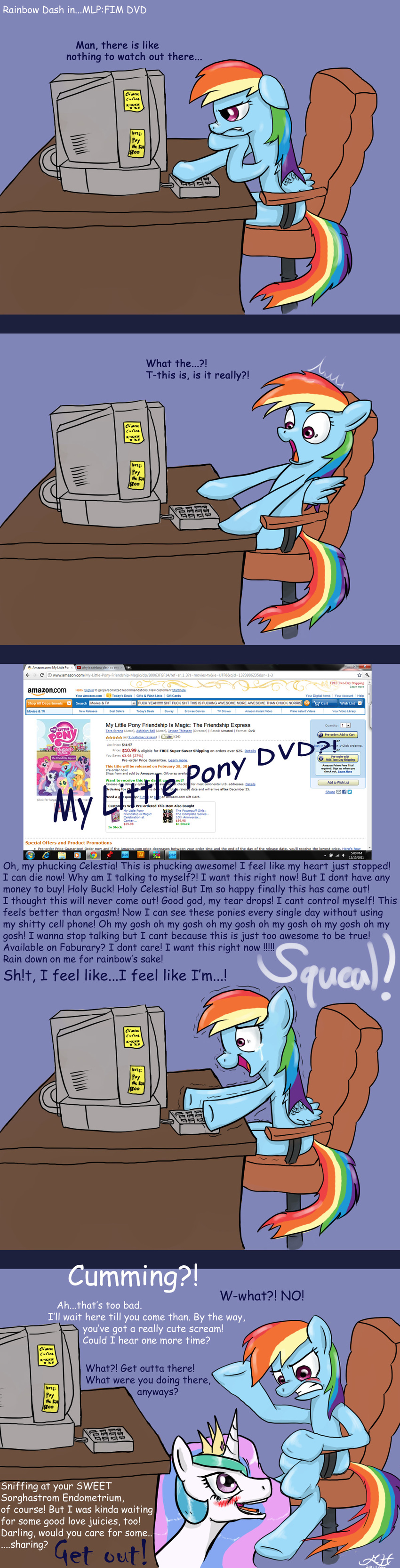 alicorn blush comic computer couple crown dialog dialogue english_text equine female feral friendship_is_magic horn horse lesbian mammal modifiedhyena my_little_pony pegasus pony princess princess_celestia_(mlp) rainbow_dash_(mlp) royalty text unicorn wings