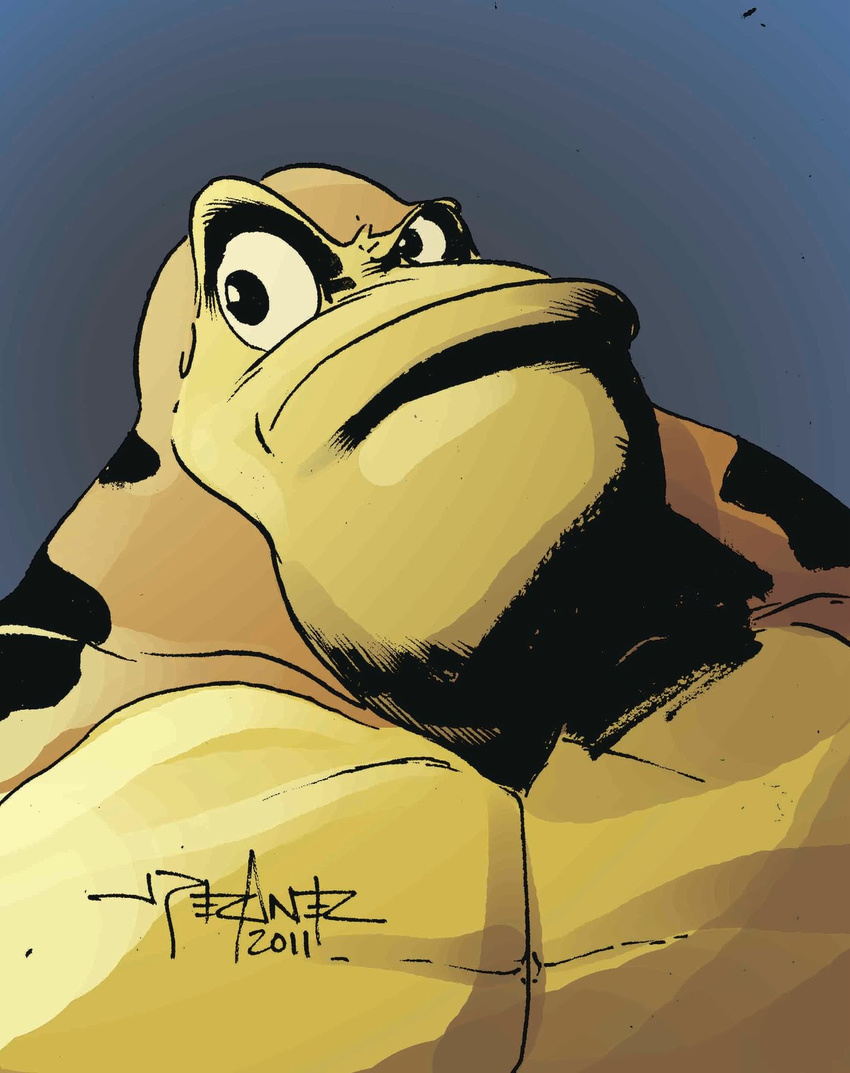 amazing amphibian anthro battletoads male muscles pecs pimple pimple_(battletoads) raised_eyebrow solo toad video_games